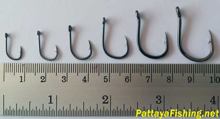 Thai hook sizes